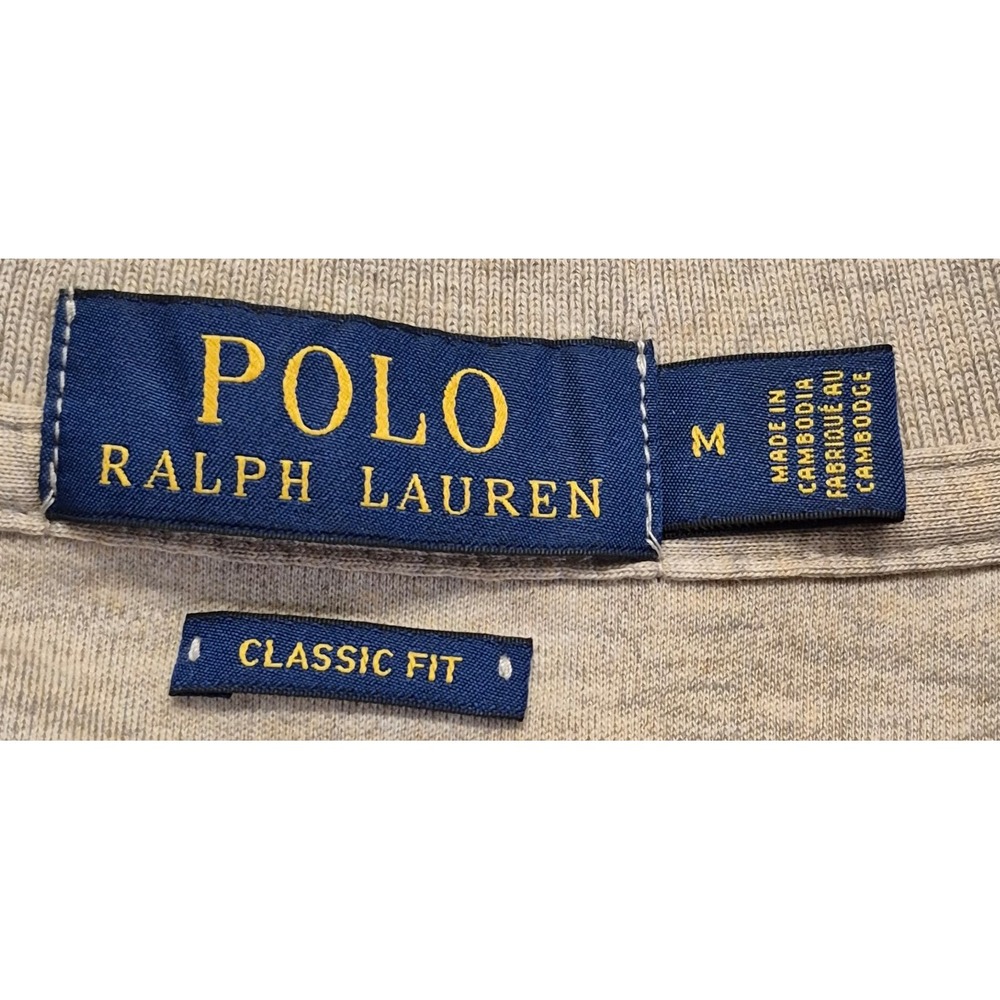Polo Ralph Lauren men's M Long Sleeve Polo Shirt Classic Fit Tan 100% Cotton NWT - Picture 9 of 16